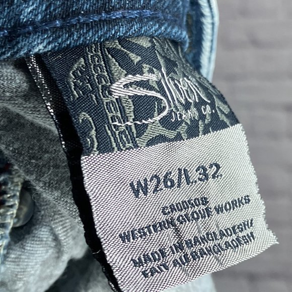 Silver Jeans 26 X 32 Suki Surplus Boot Dark Wash‎ Stretch Denim Bootcut Jeans - Picture 4 of 5